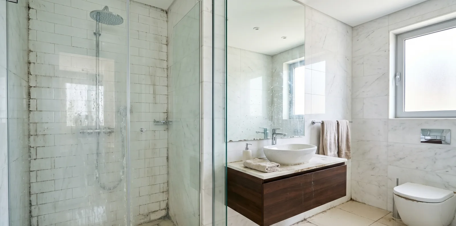 Bathroom deep clean before